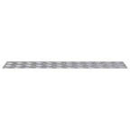 Stair Tread Rectangular 2 pcs Silver 90 x 20 cm Aluminium