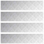 Stair Tread Rectangular 4 pcs Silver 90 x 20 cm Aluminium