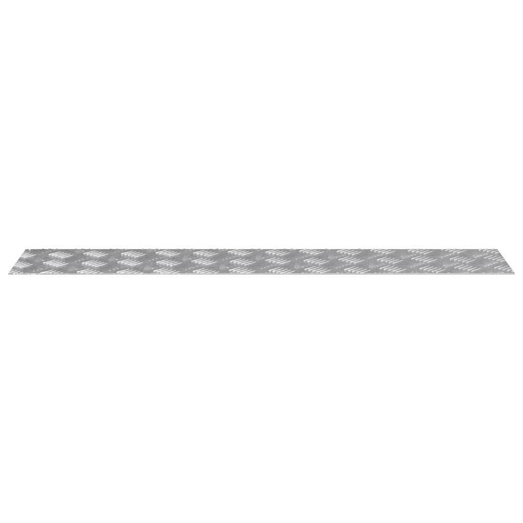Stair Tread Rectangular 2 pcs Silver 100 x 20 cm Aluminium