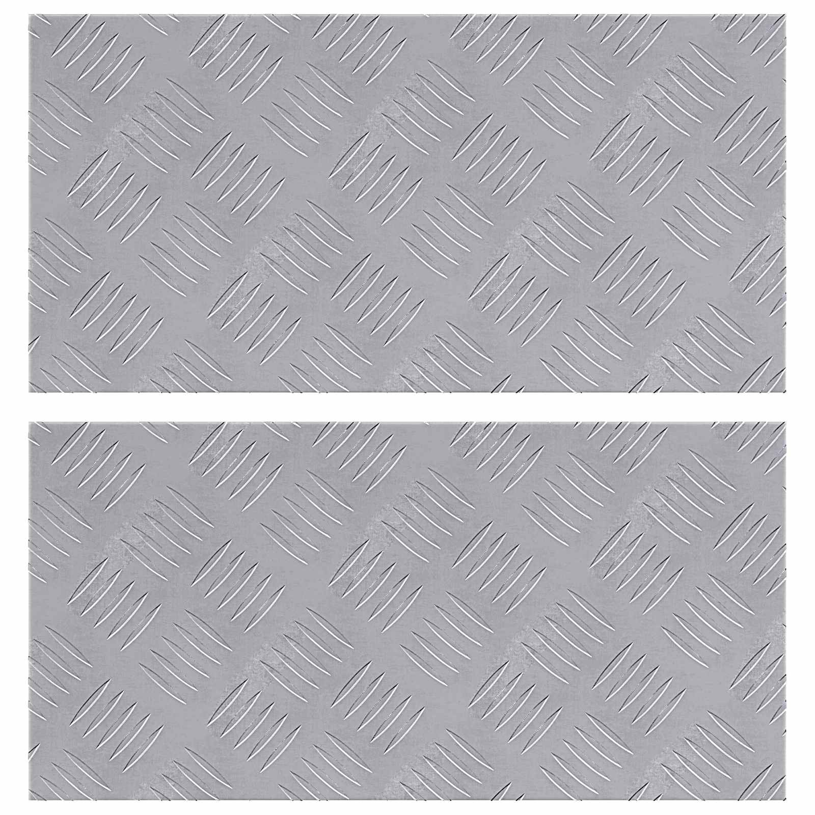 Stair Tread Rectangular 2 pcs Silver 50 x 25 cm Aluminium