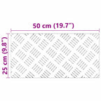 Stair Tread Rectangular 2 pcs Silver 50 x 25 cm Aluminium