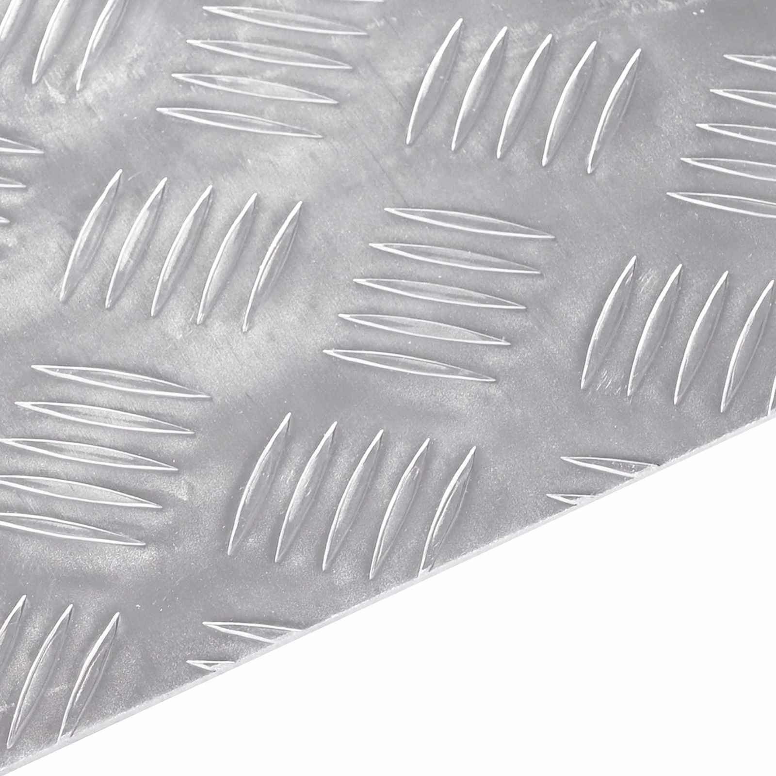 Stair Tread Rectangular 4 pcs Silver 50 x 25 cm Aluminium