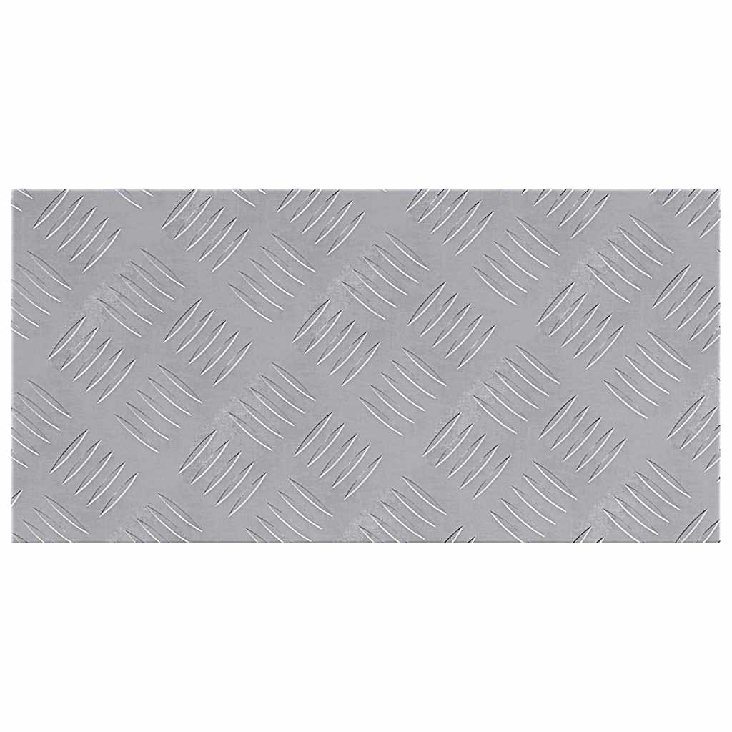 Stair Tread Rectangular 2 pcs Silver 50 x 25 cm Aluminium