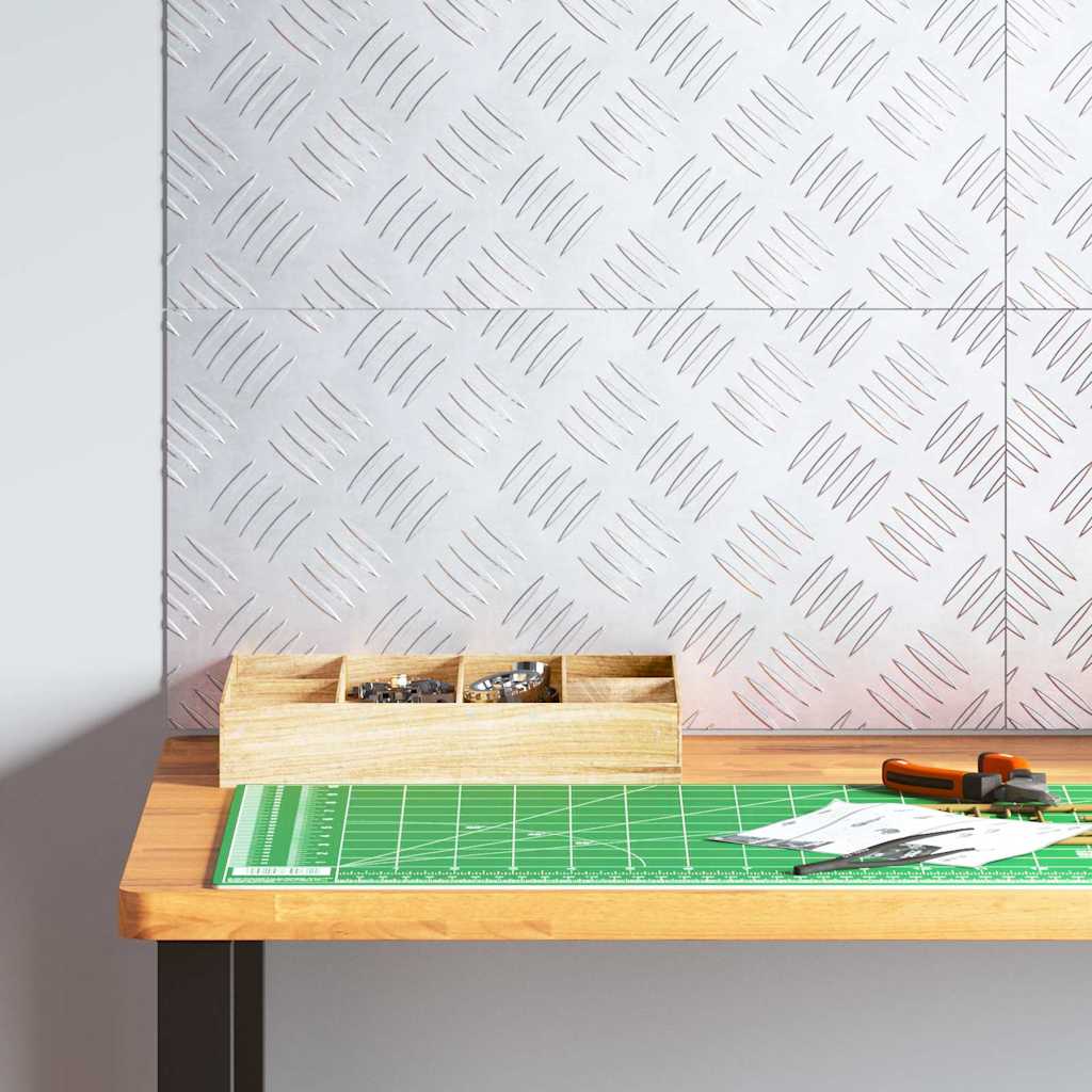 Stair Tread Rectangular 4 pcs Silver 50 x 25 cm Aluminium