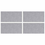 Stair Tread Rectangular 4 pcs Silver 50 x 25 cm Aluminium