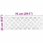 Stair Tread Rectangular 2 pcs Silver 75 x 25 cm Aluminium