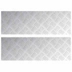 Stair Tread Rectangular 2 pcs Silver 75 x 25 cm Aluminium