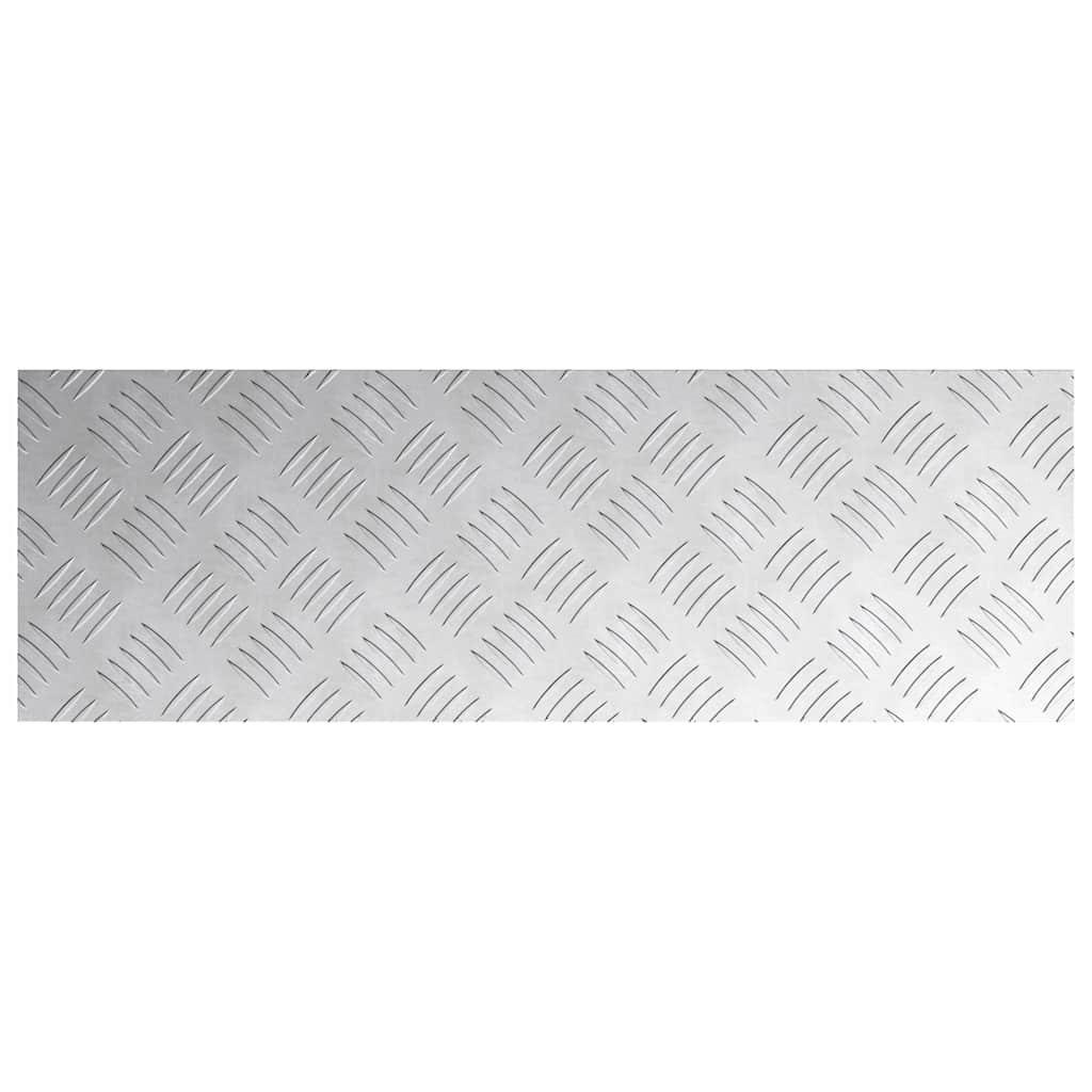 Stair Tread Rectangular 2 pcs Silver 75 x 25 cm Aluminium