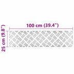 Stair Tread Rectangular 2 pcs Silver 100 x 25 cm Aluminium