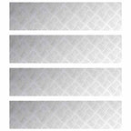 Stair Tread Rectangular 4 pcs Silver 100 x 25 cm Aluminium