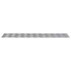 Stair Tread Rectangular 4 pcs Silver 100 x 25 cm Aluminium