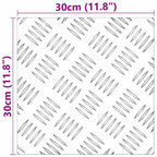 Stair Tread Square 2 pcs Silver 30 x 30 cm Aluminium