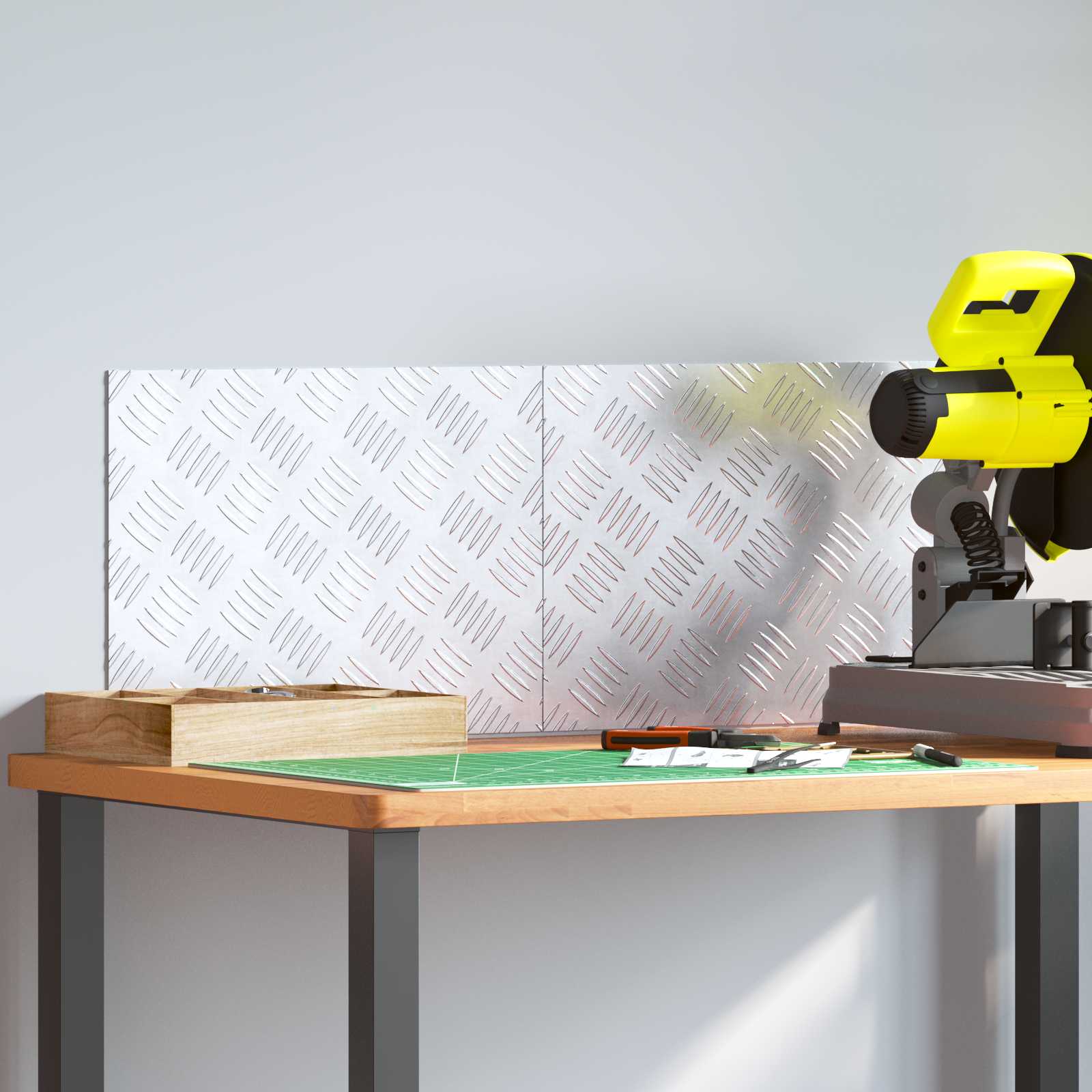 Stair Tread Rectangular 2 pcs Silver 40 x 30 cm Aluminium