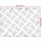 Stair Tread Rectangular 2 pcs Silver 40 x 30 cm Aluminium
