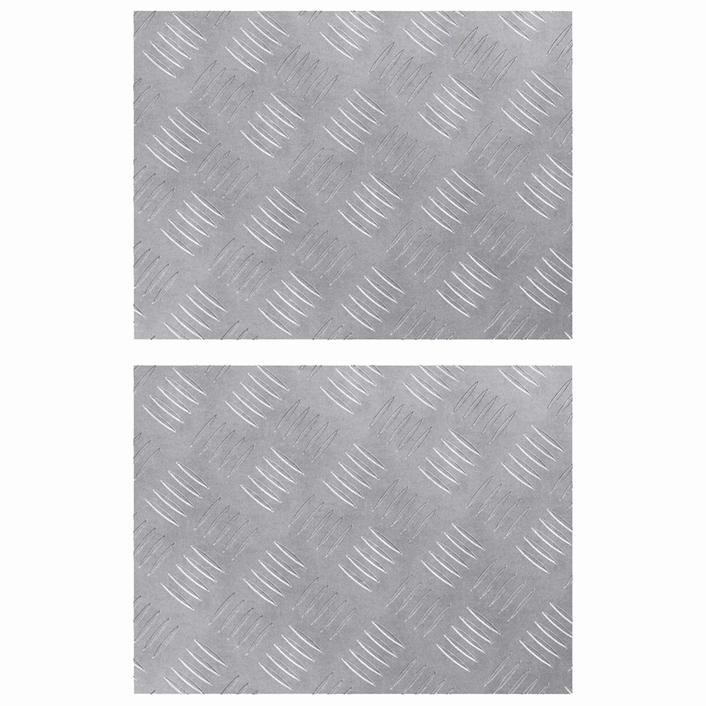 Stair Tread Rectangular 2 pcs Silver 40 x 30 cm Aluminium