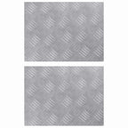 Stair Tread Rectangular 2 pcs Silver 40 x 30 cm Aluminium