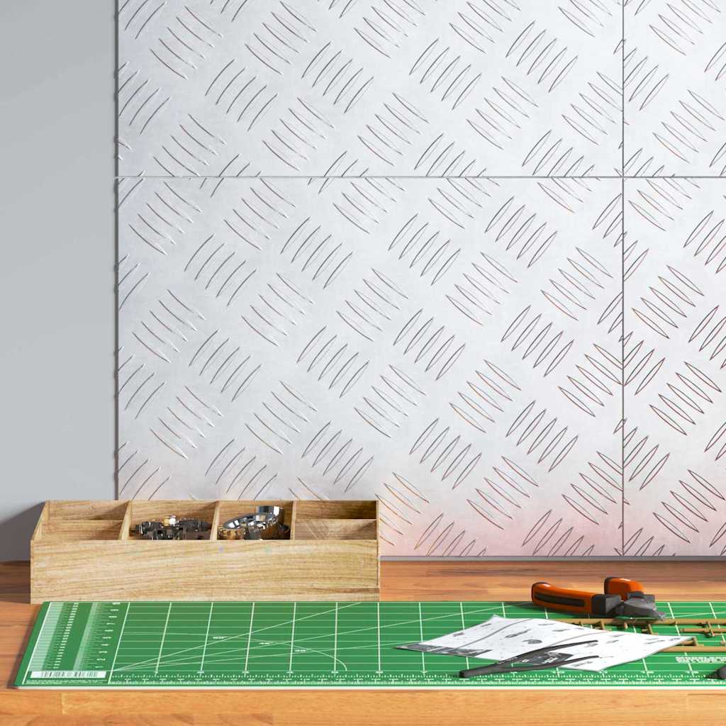 Stair Tread Rectangular 4 pcs Silver 40 x 30 cm Aluminium