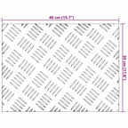 Stair Tread Rectangular 4 pcs Silver 40 x 30 cm Aluminium