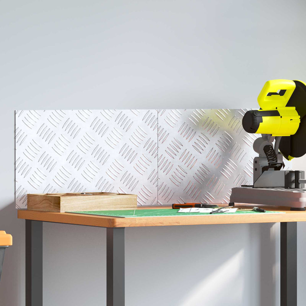 Stair Tread Rectangular 2 pcs Silver 50 x 30 cm Aluminium