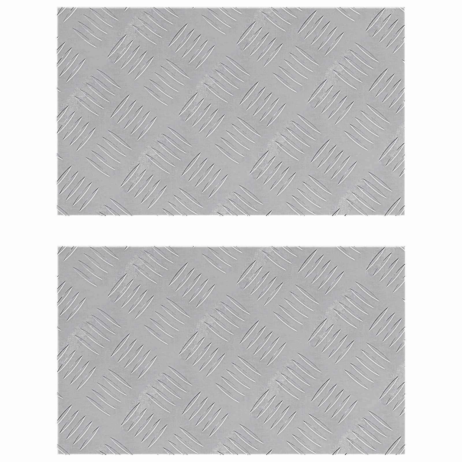 Stair Tread Rectangular 2 pcs Silver 50 x 30 cm Aluminium