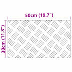 Stair Tread Rectangular 2 pcs Silver 50 x 30 cm Aluminium