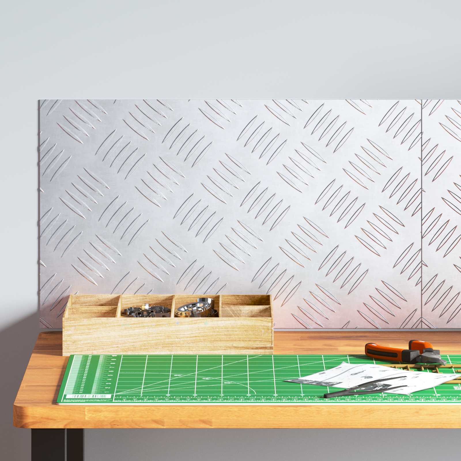 Stair Tread Rectangular 2 pcs Silver 50 x 30 cm Aluminium