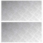 Stair Tread Rectangular 2 pcs Silver 60 x 30 cm Aluminium