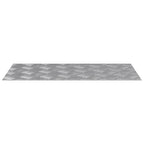 Stair Tread Rectangular 2 pcs Silver 60 x 30 cm Aluminium
