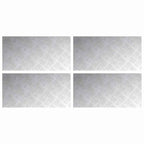 Stair Tread Rectangular 4 pcs Silver 60 x 30 cm Aluminium