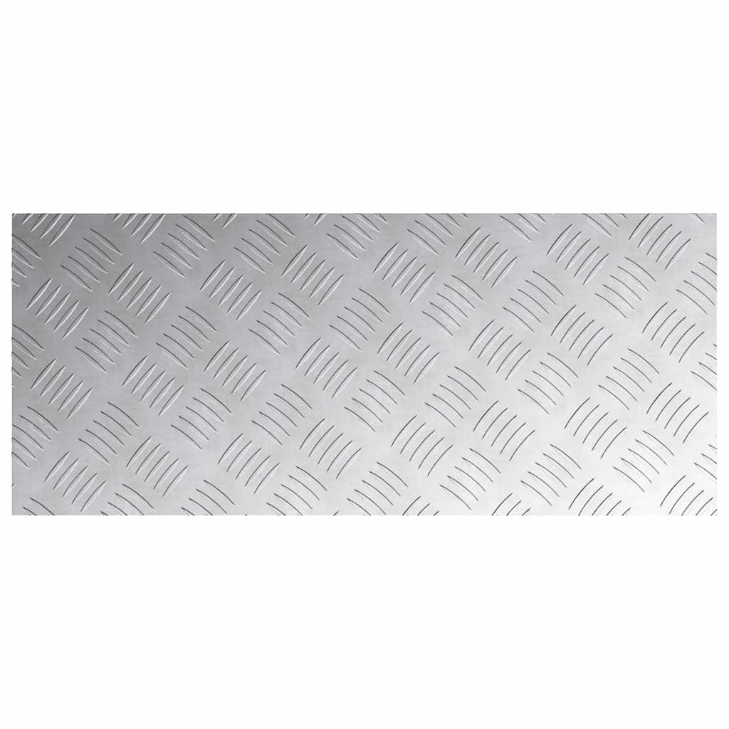 Stair Tread Rectangular 2 pcs Silver 70 x 30 cm Aluminium