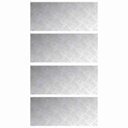 Stair Tread Rectangular 4 pcs Silver 70 x 30 cm Aluminium