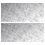 Stair Tread Rectangular 2 pcs Silver 70 x 30 cm Aluminium
