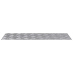 Stair Tread Rectangular 2 pcs Silver 80 x 30 cm Aluminium