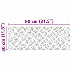 Stair Tread Rectangular 2 pcs Silver 80 x 30 cm Aluminium