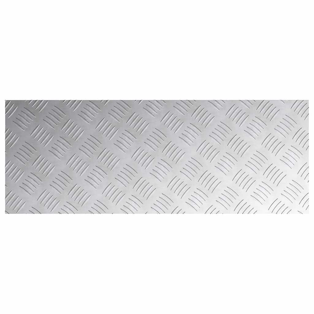 Stair Tread Rectangular 4 pcs Silver 80 x 30 cm Aluminium