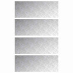 Stair Tread Rectangular 4 pcs Silver 80 x 30 cm Aluminium