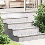 Stair Tread Rectangular 4 pcs Silver 90 x 30 cm Aluminium