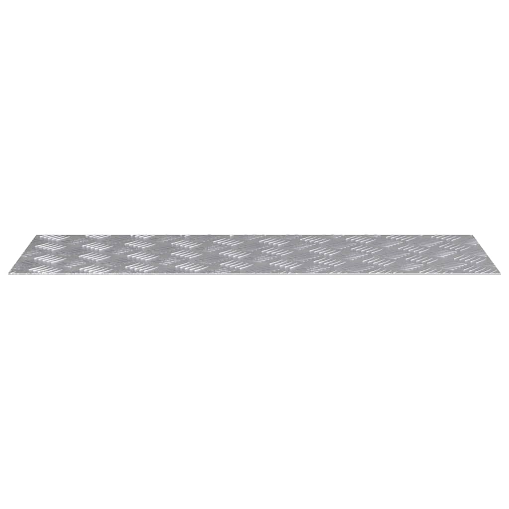 Stair Tread Rectangular 2 pcs Silver 90 x 30 cm Aluminium