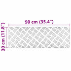 Stair Tread Rectangular 2 pcs Silver 90 x 30 cm Aluminium