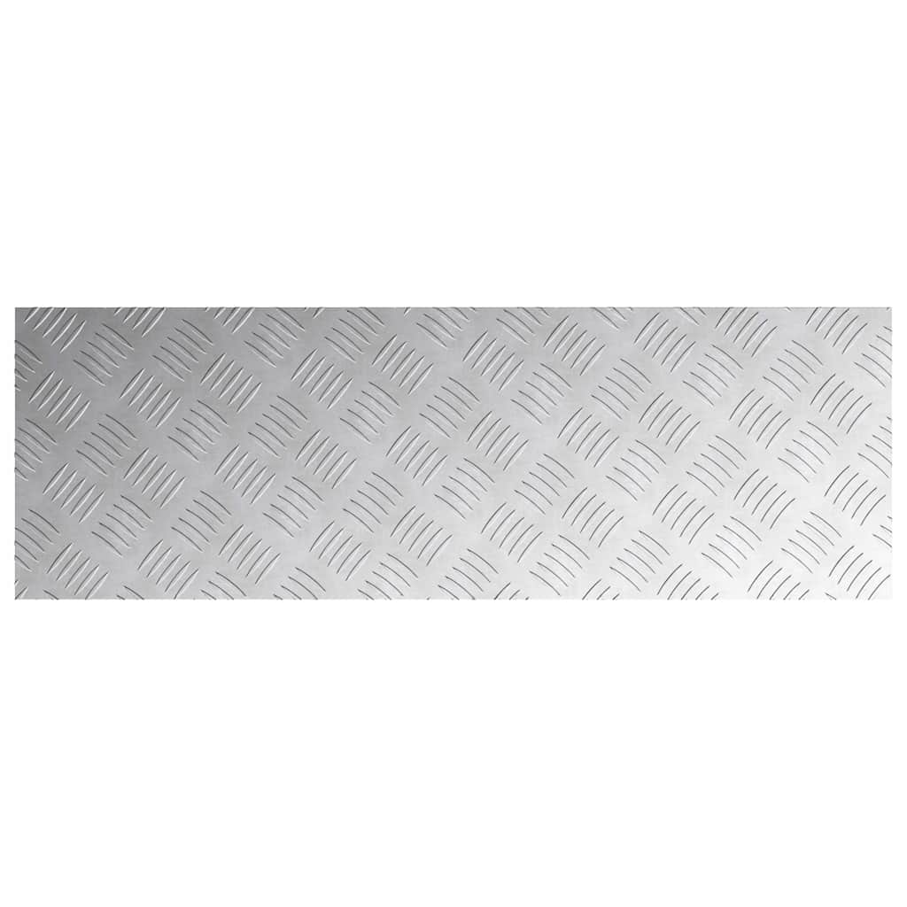 Stair Tread Rectangular 4 pcs Silver 90 x 30 cm Aluminium