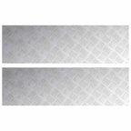 Stair Tread Rectangular 2 pcs Silver 100 x 30 cm Aluminium