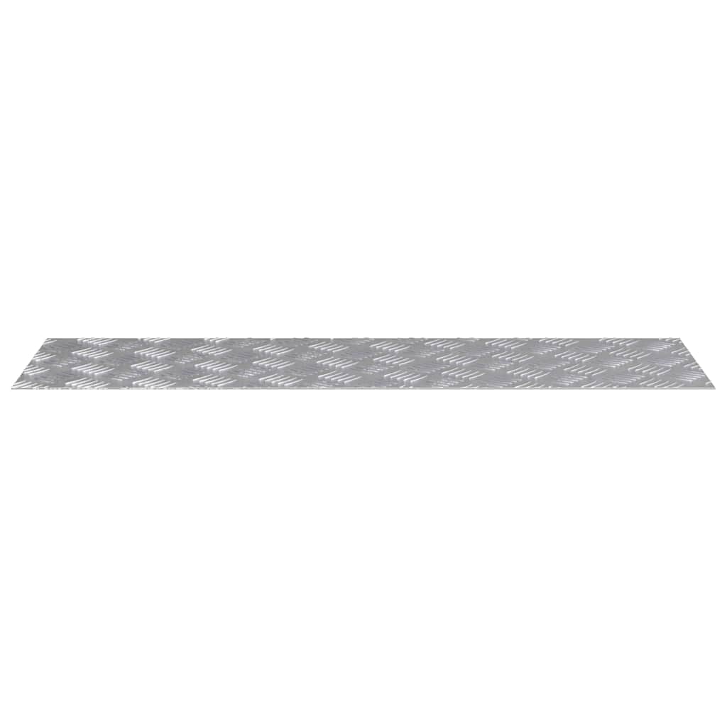 Stair Tread Rectangular 2 pcs Silver 100 x 30 cm Aluminium