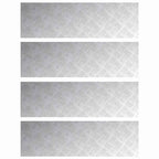 Stair Tread Rectangular 4 pcs Silver 100 x 30 cm Aluminium