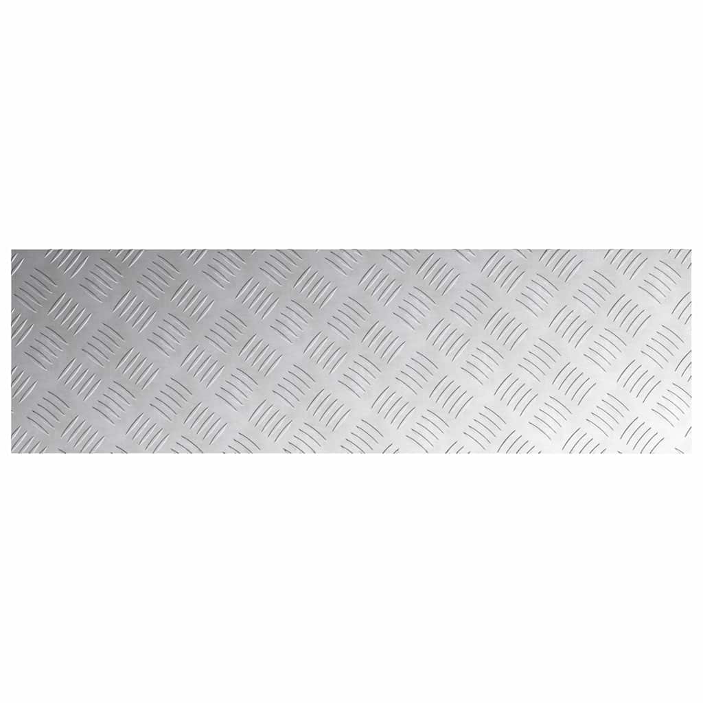 Stair Tread Rectangular 4 pcs Silver 100 x 30 cm Aluminium