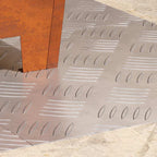 Stair Tread Square 4 pcs Silver 40 x 40 cm Aluminium