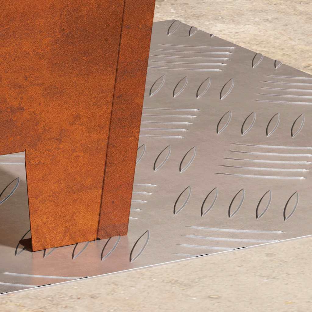 Stair Tread Square 2 pcs Silver 40 x 40 cm Aluminium