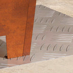 Stair Tread Square 2 pcs Silver 40 x 40 cm Aluminium