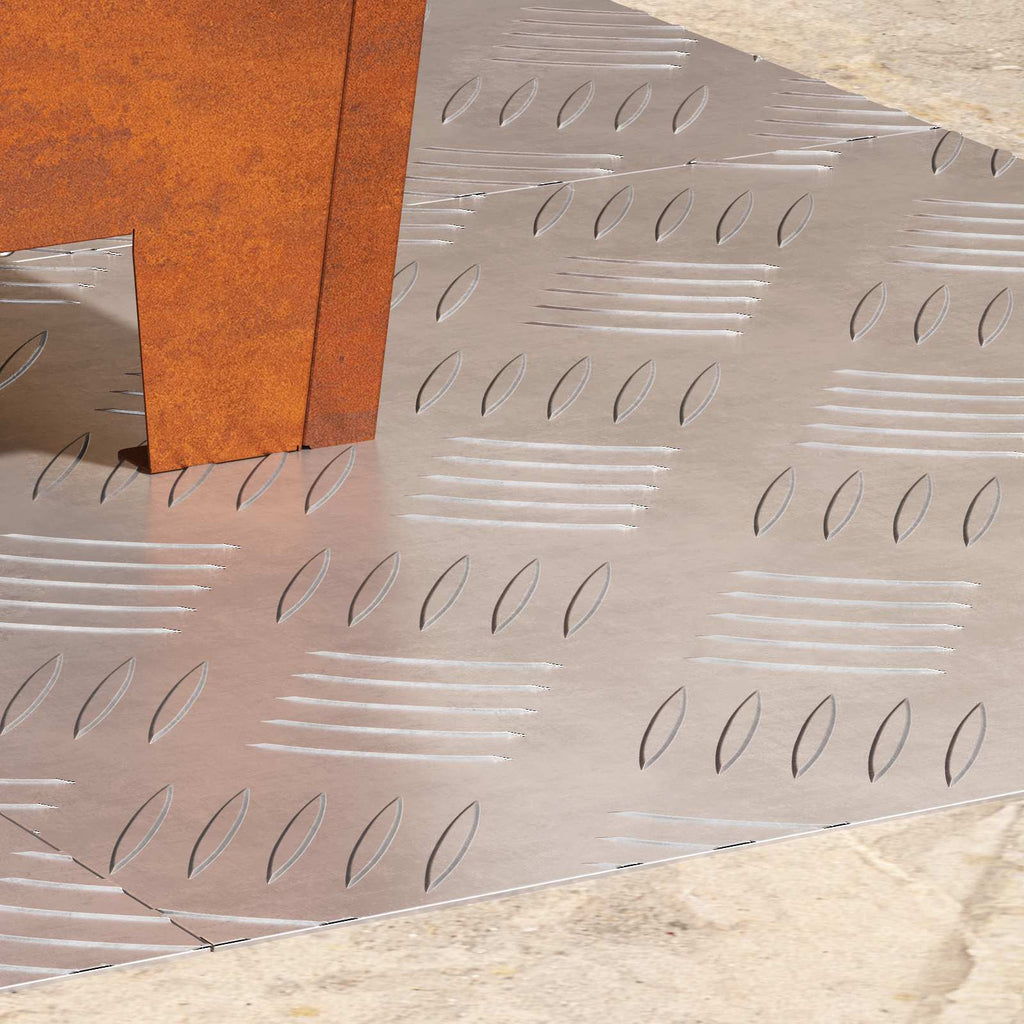 Stair Tread Square 4 pcs Silver 40 x 40 cm Aluminium