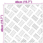 Stair Tread Square 4 pcs Silver 40 x 40 cm Aluminium