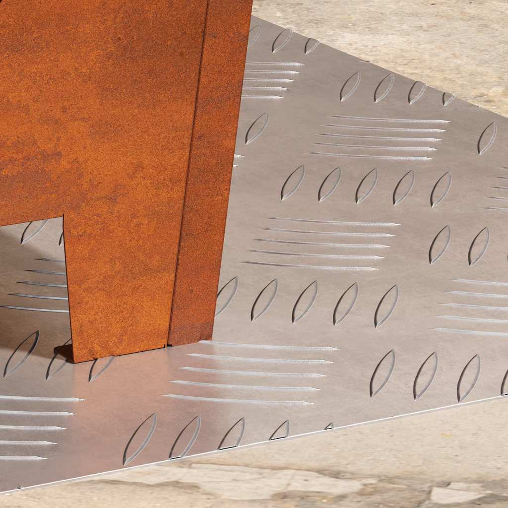 Stair Tread Rectangular 2 pcs Silver 50 x 40 cm Aluminium